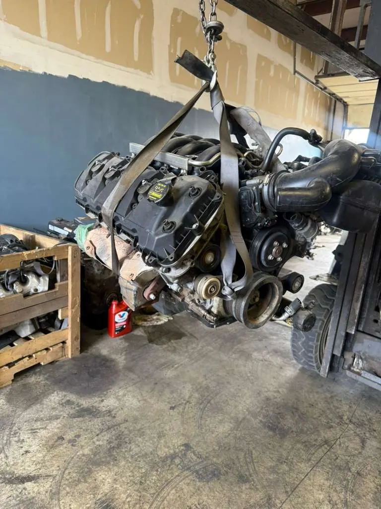 Engine removed for repair work